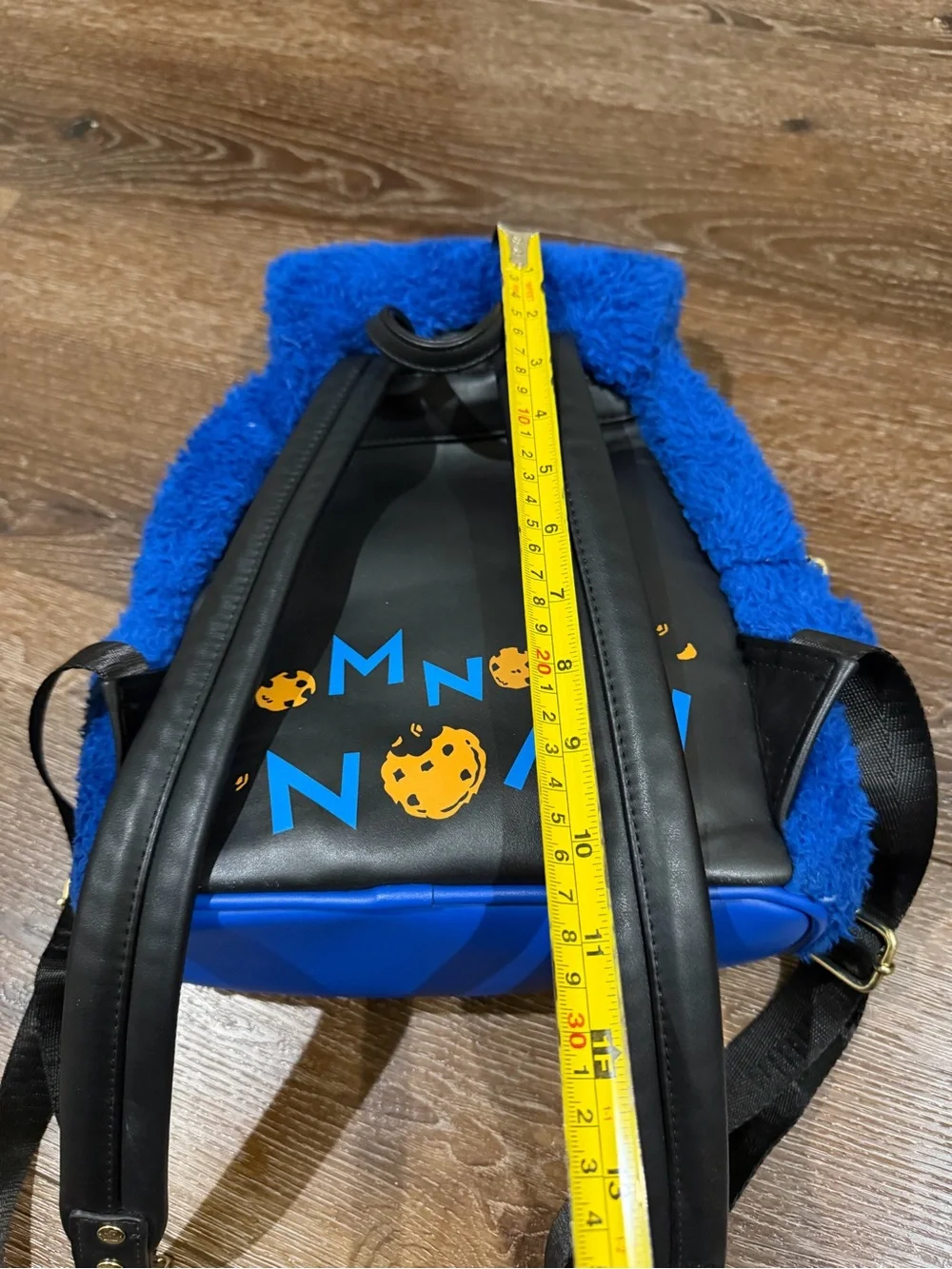 Loungefly Sesame Street Cookie Monster mini backpack blue and orange
